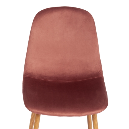 Стул BREEZE (mod. 4724) вельвет и металл, 44х53х87 см, коралловый и натуральный Стул BREEZE (mod. 4724) вельвет и металл, 44х53х87 см, коралловый и натуральный