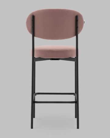 Стул полубарный Бриф DD велюр пыльно-розовый