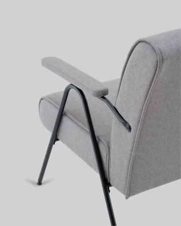 Кресло Эндино рогожка серый