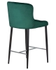 Стул полубарный CHRISTIAN'65 черные ножки, зеленый велюр V108-64