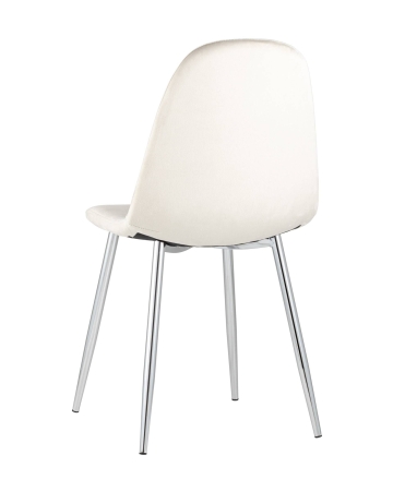 Стул Валенсия велюр кремовый хромированные ножки Стул Валенсия велюр кремовый хромированные ножки