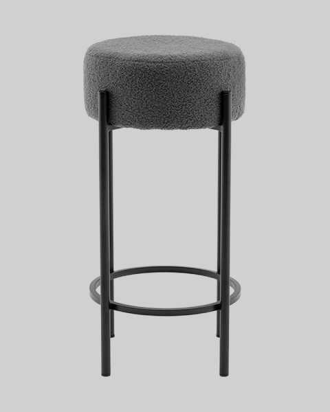 Стул барный Беккет букле темно-серый Стул барный Беккет букле темно-серый