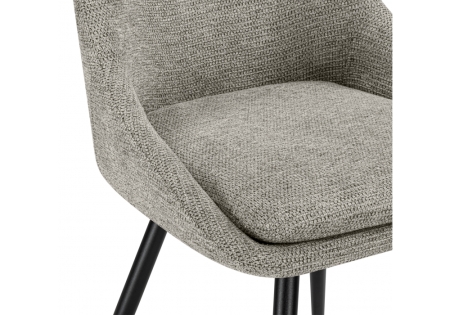 Стул на металлокаркасе Avian вращающийся светло-серый, черный