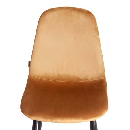 Стул BREEZE (mod. JSC-58) велюр и металл, коричневый, черный