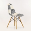 Стул Eames Style Patchwork черно-белый