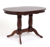 Стол Овал "Милорд" 80х120х160 темный орех + патина черная