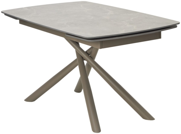 Стол RIVOLI 140 MATT LATTE STONE SOLID CERAMIC, TAUPE
