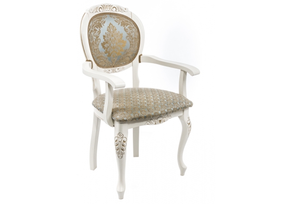 Кресло Adriano 2 молочный с патиной