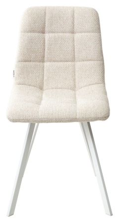 Стул CHILLI SQUARE TRF-11 светло-бежевый ткань, белый каркас