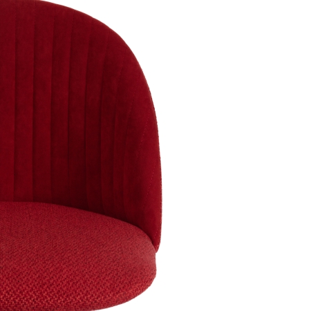 Кресло MELODY флок и ткань, бордо и красный, 10/MJ190-11