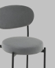 Стул полубарный Бриф DD велюр серый
