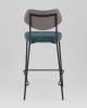 Стул полубарный Casey темно-бирюзовый с серой экокожей