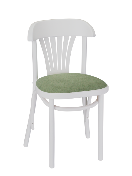 Стул Астра белый, букле зеленый MOSS 615