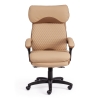 Кресло CHIEF экокожа и ткань бежевый и бронза