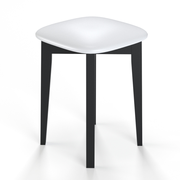 Табурет-1 экокожа белая/черный