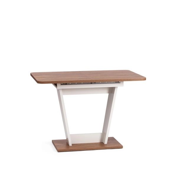 Стол обеденный FOX раздвижной, дерево, темное дерево, белый