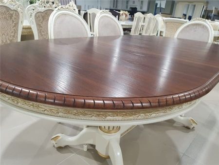 Стол "Азия" стол комбинированый, подстолье 1013 + патина золото, столешница темный орех