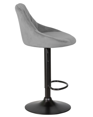 Набор 2 шт Стул барный LOGAN BLACK, серый велюр (MJ9-75)
