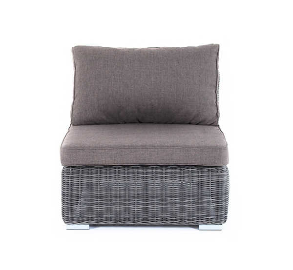 "Лунго" модуль диванный прямой с подушками, цвет графит