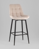 Стул барный Флекс с поворотным механизмом велюр бежевый