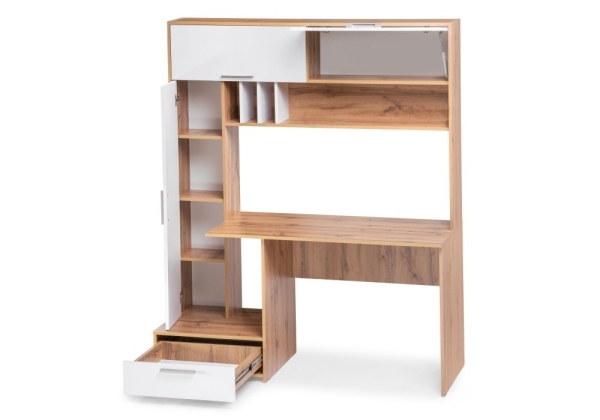 Стол Лайт 03.243 дуб золотой (крафт), белый премиум