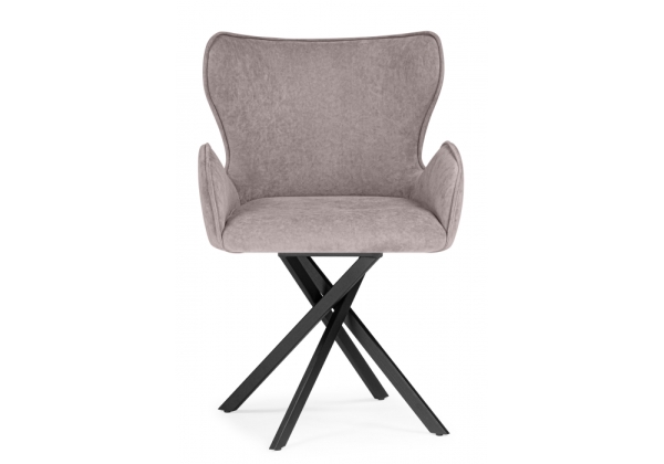 Стул на металлокаркасе Карлайл латте brendy smoke 04, черный Стул на металлокаркасе Карлайл латте brendy smoke 04, черный