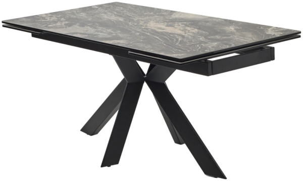 Стол BELLUNO 160 KL-176, итальянская керамика, черный каркас