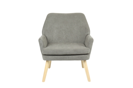 Кресло Харви серый деревянные ножки