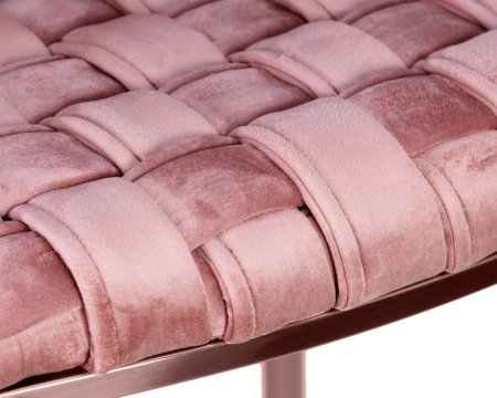 Стул барный EMMA ROSE золотой, розовый велюр VF-10