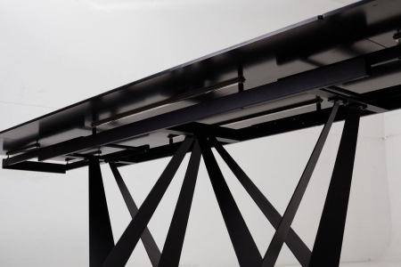 Стол RIETI 200 NERO KL-116 черный мрамор матовый, итальянская керамика, черный каркас