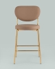Стул полубарный Барбара NEW экокожа бежевая золотые ножки