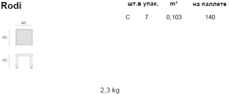 Столик пластиковый для лежака Rodi черный