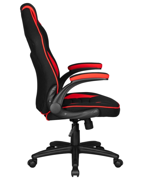 Кресло игровое RICK черно-красная ткань