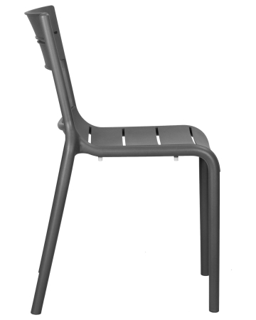 Стул TIM серый, пластик, твердое сиденье, без подлокотников
