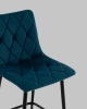 Стул полубарный Одди Diamond велюр синий