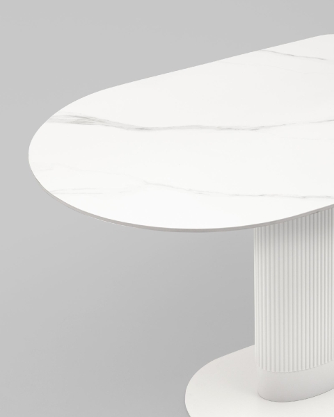 Стол обеденный Mystery 130х80 см белый керамика