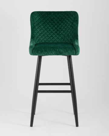 Стул барный Ститч велюр изумрудный