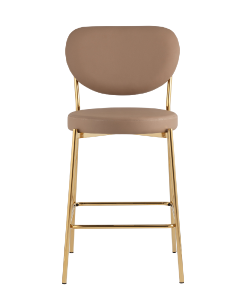 Стул полубарный Барбара NEW экокожа бежевая, золотые ножки 2 шт. Стул полубарный Барбара NEW экокожа бежевая, золотые ножки 2 шт.