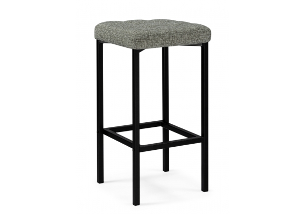 Барный стул Лофт рогожка графит, черный матовый Барный стул Лофт рогожка графит, черный матовый