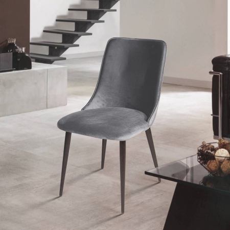 Стул Joe бархат серый Стул Joe бархат серый