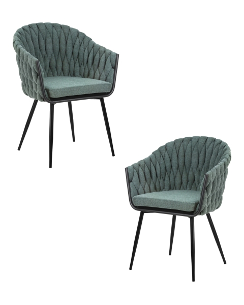 Набор 2 шт Стул обеденный MATILDA, зеленая ткань (LAR 275-23)