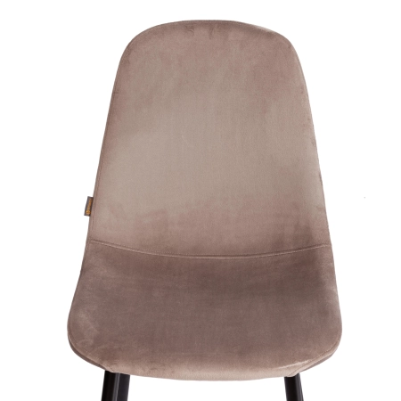 Стул BREEZE (mod. JSC-58) велюр и металл, бежевый и черный
