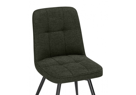 Стул на металлокаркасе Texas 4 поворотный темно-зеленый, черный
