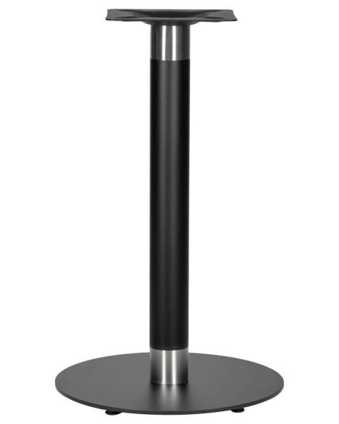 Подстолье обеденное LORENZO черный и хромированный