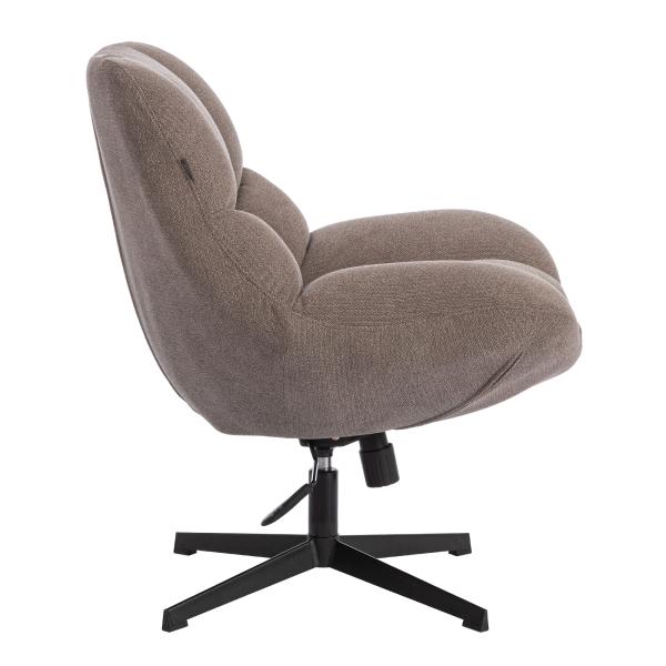 Кресло лаунж Relax/Релакс с пуфом светло-серый