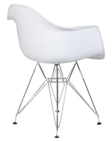 Стул обеденный DAW ножки хром сиденья белый