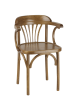Деревянный стул Венский дуб медовый с твердым сиденьем с дугами назад