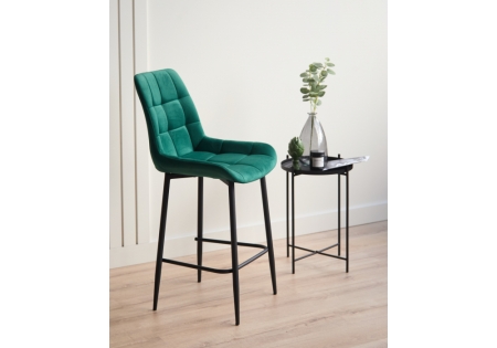 Барный стул Челси 360 зеленый (zd 667), черный np