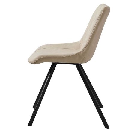 Стул C-931 белый PU FENGMA 16, матовый черный