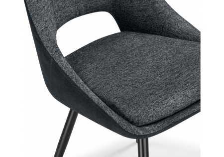 Стул на металлокаркасе Avianus вращающийся темно-серый, черный